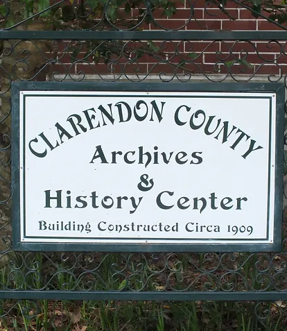 Sign for Clarendon County Archives and History Center